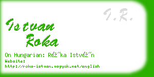 istvan roka business card